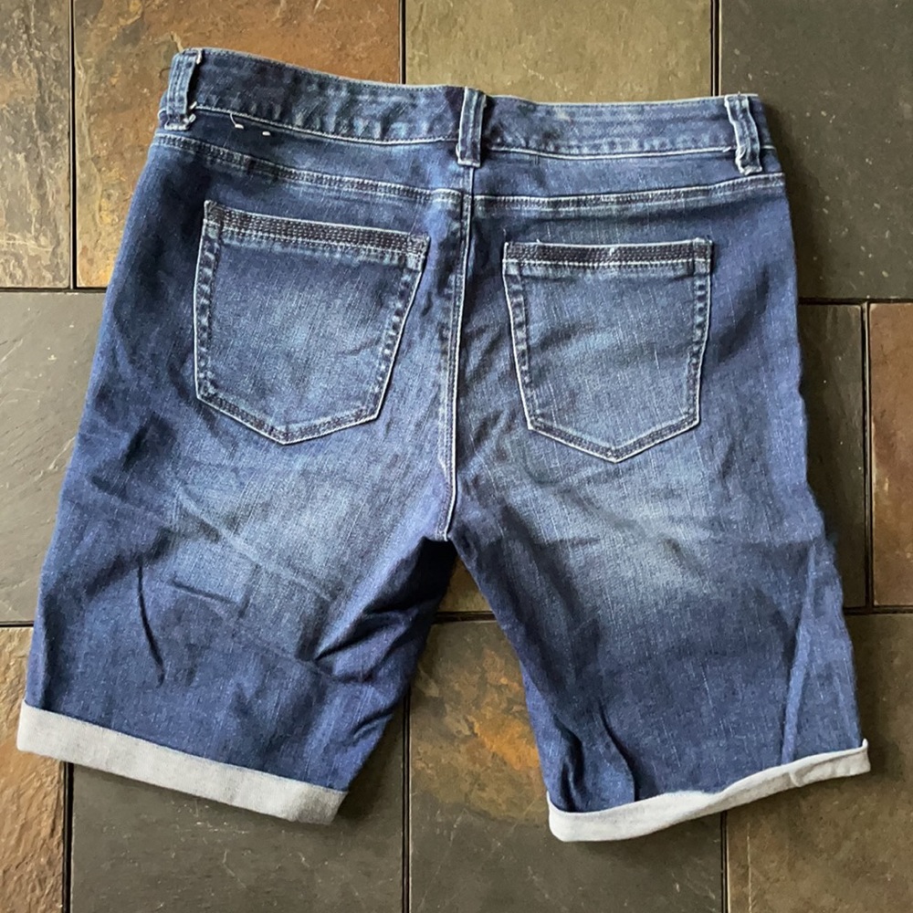 Dark blue Bermuda Jean shorts - Picture 4 of 5